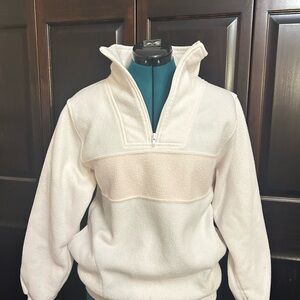 Cozy Cream Fleece Quarter-Zip Sweatshirt